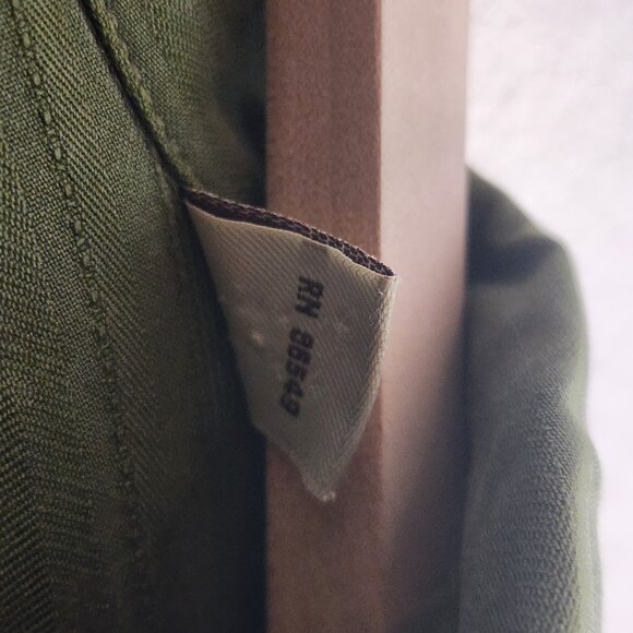 Tommy Bahama Shirt Mens Large Green 100% Silk Palm Leaf Jacquard Camp Button Up - Picture 6 of 13